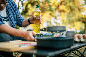 gas bbq and bottle