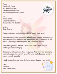 tooth fairy Letters