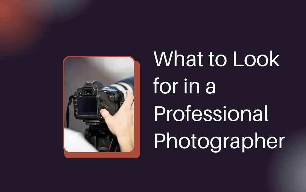 What to Look for in a Professional Photographer