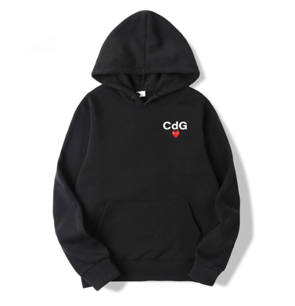 CDG Play Heart NEW X Printed Hoodie