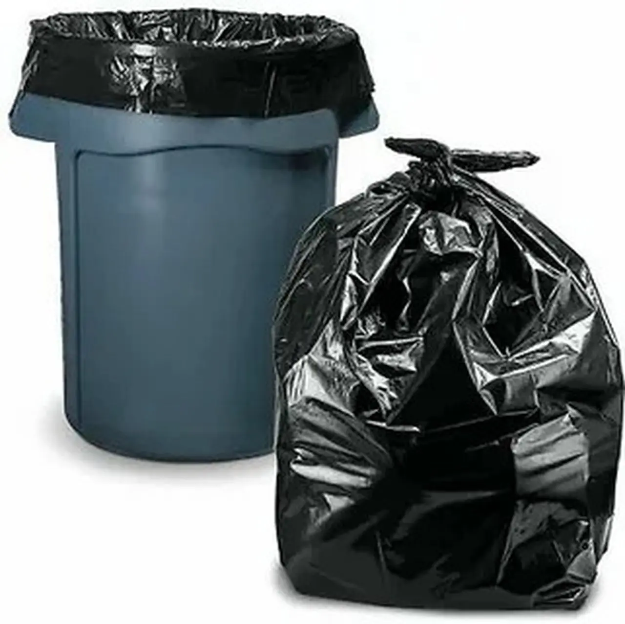 White garbage bags