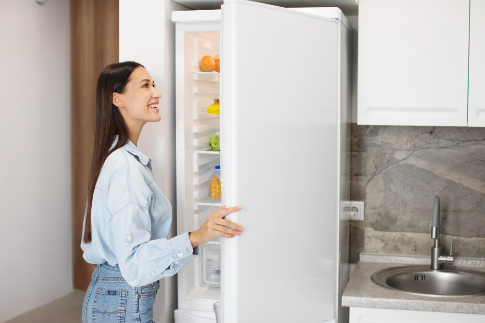 Woman opening her Fridge