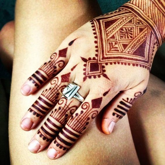 Royal Half-Hand Mehndi Design