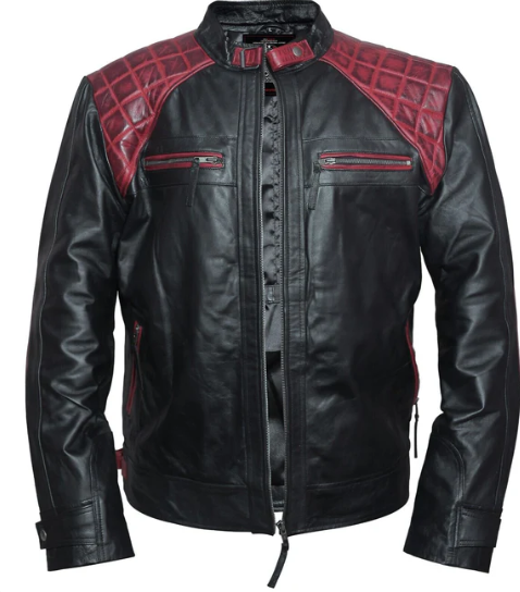 Halloween Jacket - Rollins Black and Maroon Leather Jacket