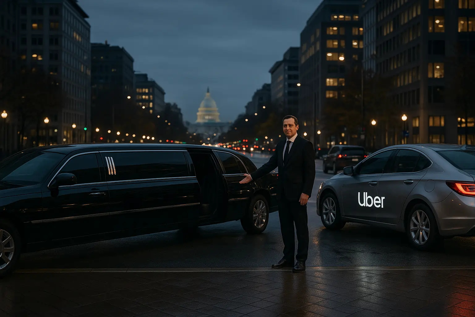 Comparison of limo and Uber services in Washington, D.C.