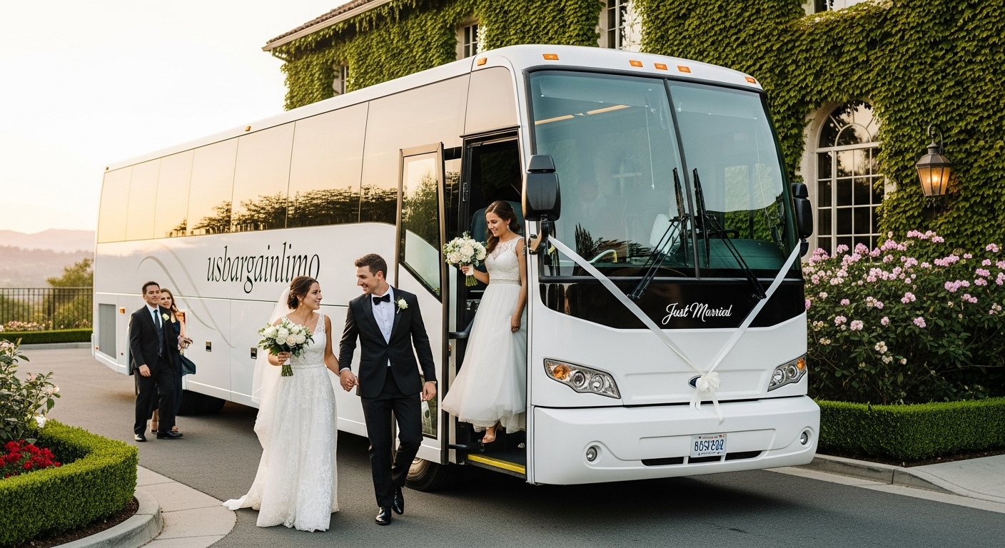 Wedding charter bus