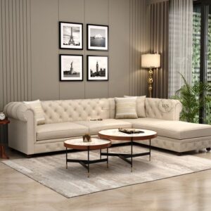 l shape sofa design from wooden street