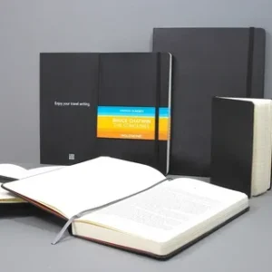 branded Moleskine notebooks