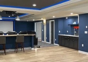 Custom basement remodeling