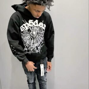 Spider Hoodie Black Front Side View