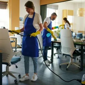 Office cleaning services in New York maintaining a clean and professional corporate workspace